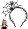 AOOGON Spinnennetz Haarreif, Vampires Headwear, Halloween Haarreif für Frauen, Herren, Kinder, Damen