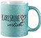 Huuraa Glitzertasse Karlsruhe verliebt Geschenk 330ml Blau Karlsruhe Präsent