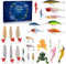 Angelkalender,Adventskalender Angel,Deluxe Raubfisch Angler,Weihnachtskalender Fishermans,Angelgerät Weihnachtskalender Köder Set,Adventskalender,für Erwachsene Teenager Jungen Kinder