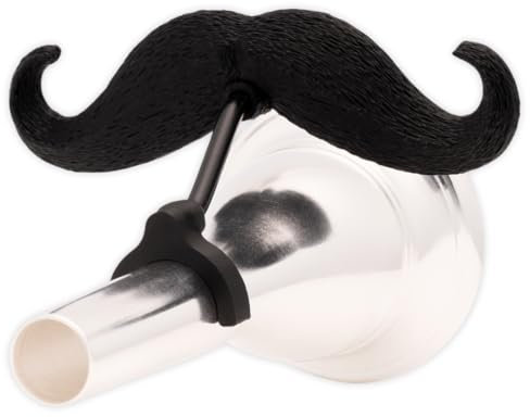 Das ORIGINAL Brasstache 2.0 - 2024 XL-Schnurrbart zum Anklippen für Messing-Mundstück, Geschenkzubehör für Trompete, Posaune, Waldhorn, Tuba, Bariton, Euphonium-Spieler (Tuba)