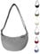 Uwiyo Halbmond Tasche Damen Nylon Crossbody Moon Bag Hobo Halfmoon Bag Halbmond Umhängetasche Dumpling Schultertasche mit verstellbarem Gurt für Damen Mädchen (Grau)