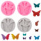4uds Moldes de Silicona Mariposa, Molde Forma de Mariposa para Fondant Moldes de Chocolate y Caramelos para Manualidades de Bricolaje Decoración de Pasteles para Fiestas de Bodas