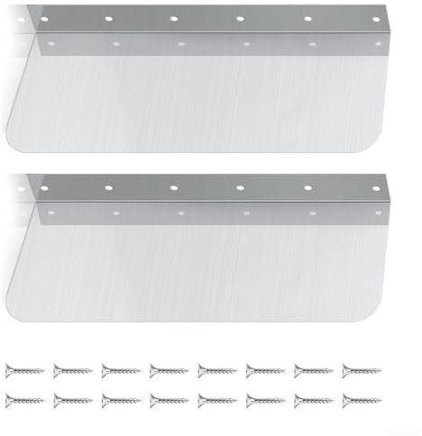 Yuanpgky 2 paraspruzzi laterali in acciaio inox, montaggio a parete, paraspruzzi per lavelli in cucina e bagno (piccoli)