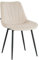 Mevsim Store Chaise de Salle à Manger en Velours Beige - Idéale pour Le Salon, Le Bureau et la Salle à Manger -Chaise de Cuisine - Chaises de Salle à Manger avec Pieds en métal Noir