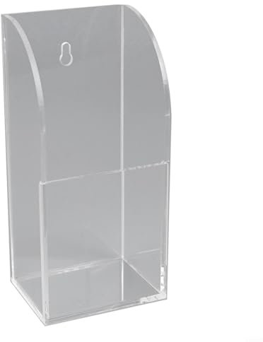 Elegante soporte de pared acrílico transparente para mando a distancia de TV y aire acondicionado (rejilla única)