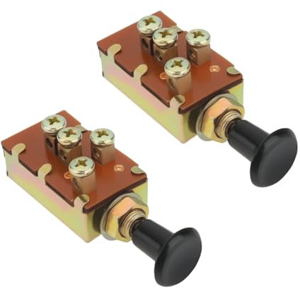 eMagTech 2 Pezzi 12V/24V Interruttore Di Avviamento Interruttore Di Accensione Interruttore Fari Interruttore Di Ricambio A Mano Adatto Per La Maggior Parte Delle Auto Camion Trattori
