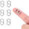 Chiusure a Moschettone con Doppia Apertura,6 Collane in Acciaio Inox Accorciatori Chiusura per Bracciali,per Collane Bracciali,Chiavi e Decorazioni Fai da Te(Argento)