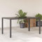 Gartentisch mit Glasplatte Schwarz 150x90x75 cm Poly Rattan,jiangboyue-365531