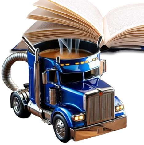 Handgefertigte LKW-Kaffeetasse mit Henkel - Lustiger Trinkbecher für Sodawasser, Saft - Geschenk für Sattelschlepper-Fahrer