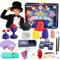 SilverChry Zauberkasten, 75 Sorten Zaubern, Zauberkoffer Kinder, Zauber Set Kinder ab 6, Zauberkiste mit Vielen Utensilien Anleitungen, Magic Box, Magic Zauberkasten