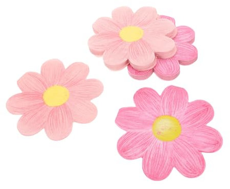 Holibanna Lot De 20 Serviettes En Papier Motif Fleurs Assiettes Serviettes En Papier Motif Fleurs En Forme De Marguerite Pour Le Thé De Fête