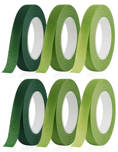 WUWYOUWL Cinta de floristería, alambre para floristería, cinta de floristería, alambre verde para envolver ramos de flores y artesanías florales (6)