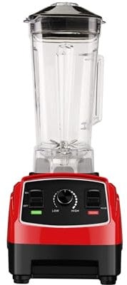 Reldor Kitchen Smoothie Blender 1500W, 2 Litre Polycarbonate Jug with blades, Speed Control, Overcurrent Protection - Ideal as Smoothie Blender, Ice Crusher, soups Maker, Commercial & Home Use, Red