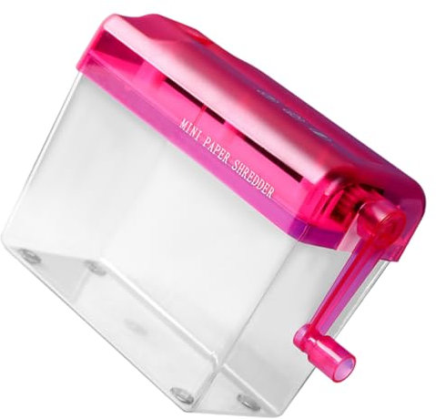 HOMSFOU Kleiner Manuell Betriebener Aktenvernichter Für Schreibtisch Zum Schneiden Von Papier Rechnungen Und Quittungen Aus Kunststoff Und Metall Verschleißfest Und Praktisch Für Haushalts
