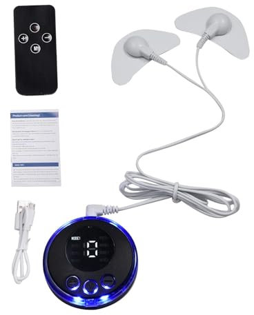 Dispositivo di massaggio facciale EMS | 8 Musturale Modi Decadimento del muscolo facciale con patch pads-microstrom stimolatore facciale con 19 livelli di intensità. Dispositivo per massaggio facciale