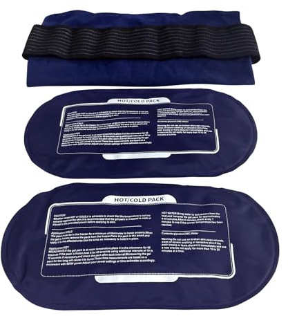 Bolsa de hielo para lesiones deportivas, reutilizable con correas ajustables para dolor muscular e hinchazón, compresa fría y caliente multifuncional para rodillas, hombros, brazos, piernas y cabeza