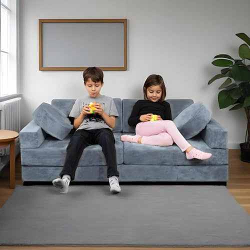 AEVIDKZOP Modulares Sofa Cord Sofa mit Schlaffunktion Boneless, Bodensofa Cloud Couch Ecksofa, Kuschelsessel, 55 × 27.5 × 19inch, Relaxsofa für Wohnzimmer, Dreieck, Kreis, Quadrat