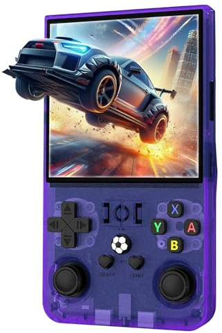 R36MAX Retro Handheld Game Console, 4.0 Inch IPS Screen, 128GB Storage, 22000+ Classic Games, 4000mAh Battery, Linux System, 30+ Emulators