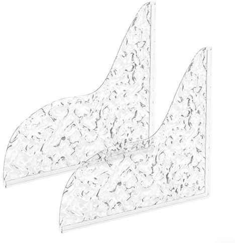 Eawfgtuw Spritzschutz für Dusche, Acryl, wasserdicht, Eckdichtung für Badezimmer, transparentes Wasserwellen-Design, passt Badewanne an Wand, 2 Stück (0)