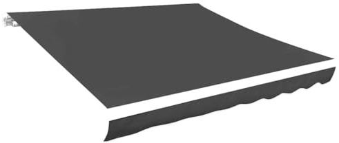 Bâche de store de balcon, 300 x 250 cm, distributeur d'ombre, tissu de rechange en toile, anthracite, pour terrasse, jardin et extérieur