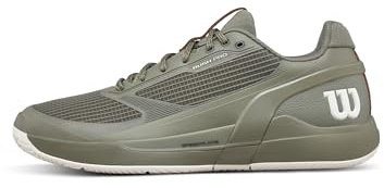 Wilson Rush Pro 5 Herren Tennisschuh, mit EndoFit Unterstützung für sicheren Halt & schnelle Rückfederung, Vetiver/Tofu/Caramel Cafe, Größe 40 2/3