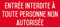 Autocollant vinyl - Entrée interdite à toute personne non autorisée - L.200 x H.100 mm