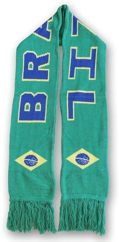 Sonia Originelli Fanschal Strickschal Länder - Langschal mit Fransen EM WM Fußball Fanartikel 16 x 150 cm
