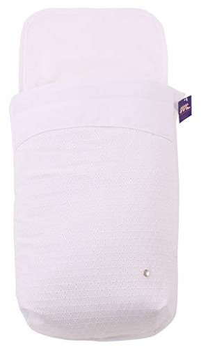 Tititnins© - Saco Capazo Verano para Bugaboo Bee 6 VOILE BLCO.Blanco/Nervio -Relleno extraible-