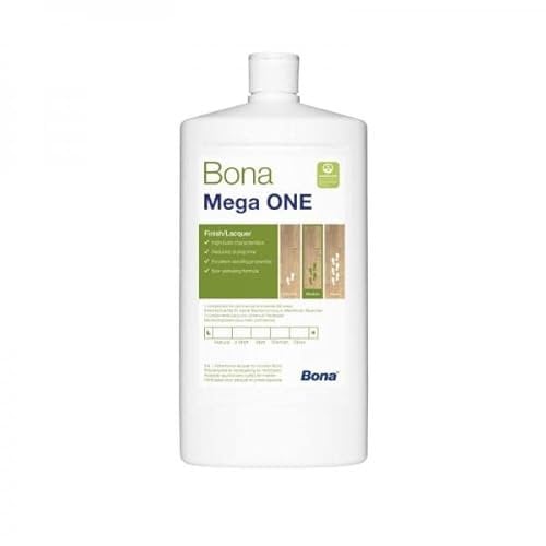 Bona Mega One - Barniz mate para suelos de madera, acabado de madera, no amarillea