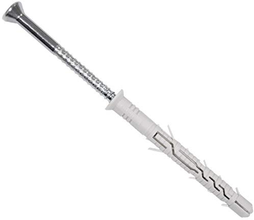 PARCO Rahmendübel mit Senkkopfschrauben TX40 (8x100 mm, 50 Stück) - Fassaden- & Langschaftdübel, Fensterrahmendübel, Fensterdübel für Fensterrahmen & Wandbefestigung - ETA-12/0272 Zulassung