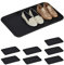 8 Bandejas Zapatos Grandes, Relieve, Anti Goteo, Zapatero, Boot Tray, Recibidor, PP, 3 x 60 x 40 cm, Negro
