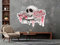 Wandtattoo Totenkopf mit Rosen | 100 x 74,3 cm | Vinyl für Wände | Originalprodukt | Vinyl Aufkleber | Wandaufkleber | Wandbild | Heimdekoration |