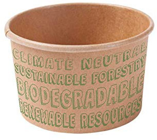 BIOZOYG Bio Eisbecher aus Pappe 50 Stück I Kraft-Karton Becher braun I Kompostierbare Becher ungebleicht I Speisebecher to Go I Pappbecher biologisch abbaubar 150 ml