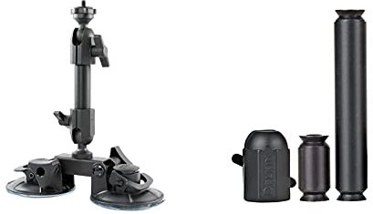 Delkin Fat Gecko Camera Mount (Suction) & Fat Gecko Extension Kit for Dual Suction/Gator Camera Mounts