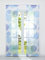 HeichkelL Voile Schiebegardine 2er Set Flächenvorhänge mit Klettband Schiebevorhang für Schienensystem inkl. Klettband und Beschwerungsstangen Fertiggardinen Raumteiler BxH 57x145 cm Blau