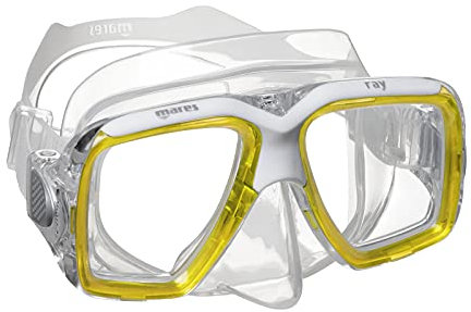 Mares Ray, Maske Erwachsene - Unisex, Gelb Trasparent/Trasparent