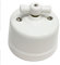 Interruptor conmutador vintage retro porcelana blanca instalación superficie 10A 250V