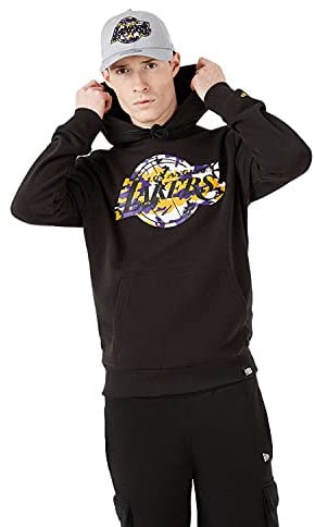 New Era NBA Los Angeles Lakers Infill Logo Kapuzenpullover Herren schwarz, XXL