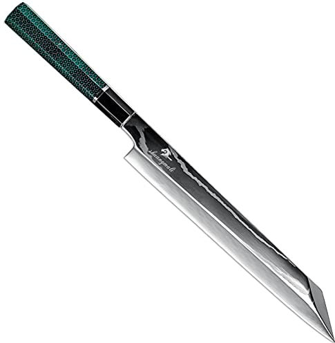 Couteau de sushi de congé de 10 pouces Damas Couteaux de cuisine japonaise Multi fonction Cook Sushi Tranchement Saumon Sashimi Couteau Couteau de Chef