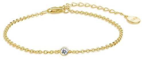 XENOX® Zarge Armband - Damen Armband aus hochwertigem 925/- Sterlingsilber mit Zirkonia Stein | XS7387G