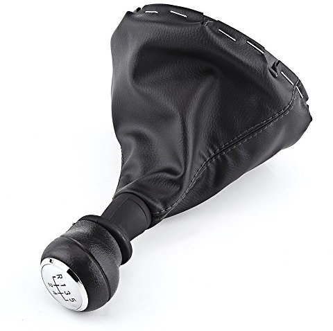 Yctze T5 heckschloss abdeckung schaltsack t5 schaltknauf 5 Gang Leder Schaltknauf Schalthebelmanschette Ersatz für Trans T5 / (2003-2011)