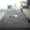 Enyhom Indoor Shaggy Teppich 80 x 160 cm Luxus Flauschigen Bodenteppich Super Weich Hochflor Schlafzimmer Teppich Waschbar Pelzigen Bettvorleger Teppich für Sofa Wohnzimmer Dekoration, Grau