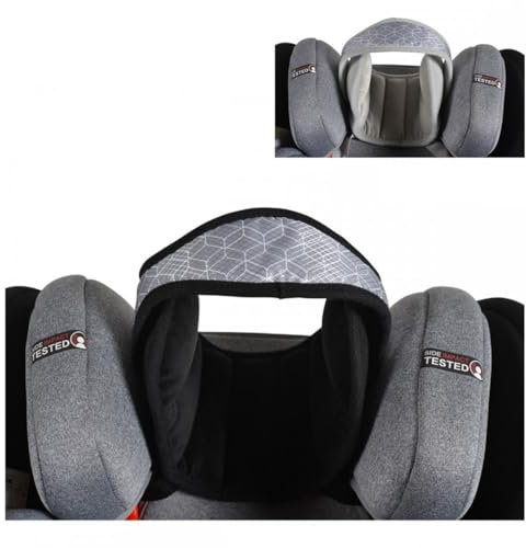 Cangaroo Kindersitz-Kopfstütze Shelter ergonomisch Kopfschutz für Auto Kopfgurt, Farben:grau