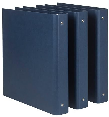 Bigso Ringo Faserplattenordner mit 3 Ringen, 3-Ringbuch zur Aufbewahrung von Projekten oder Papieren, robust und langlebig, 2,5 cm Ordner für den täglichen Gebrauch in der Schule oder Arbeit, 27,9 x