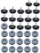 HKB® 32 x Teflongleiter zum Schrauben 25 mm PTFE Möbelgleiter 5 mm stark Stuhlgleiter rund
