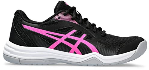 ASICS, Upcourt 5, Scarpe da pallavolo da uomo, nero/rosa acceso., 37 EU