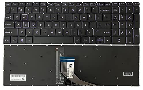 GinTai Laptops US Keyboard Backlit Purple Replacement for HP Pavilion Gaming 15-DK 15-EC 15-CX NSK-XN2BC PK1328B1B0900101