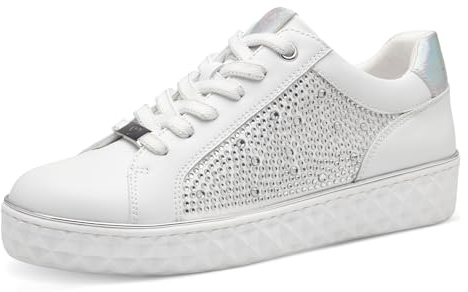 MARCO TOZZI by Guido Maria Kretschmer Damen Sneaker flach mit dicker Sohle Glitzer