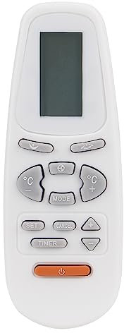 ALLIMITY Mando Aire Acondicionado Compatible con BREEZON AUX York YK(R)-C/01E AUX-E2 AUX-E1 RC-5 KT-AX1 YKR-C/01E RC-5 975-511-00 031T33001-001 YK(R)-C/01E ASW-H12A4/EJ-2 ASW-H18A4/EJ-2