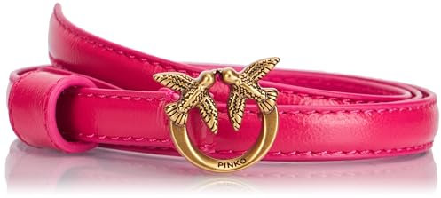 Pinko Love Berry H1 Belt Soft Naplack Ceinture, N17q_Pink Antique Gold, L Femme